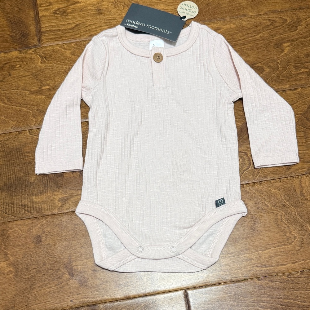 NWT Size 0-3M Modern Moment Pink Long Sleeve Onesie